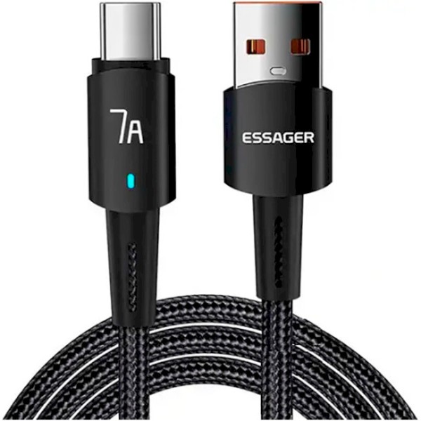 Фото - Кабель Essager Sunset Type-C 7A USB 0.5m Black (EXC7A-CGB01-P)