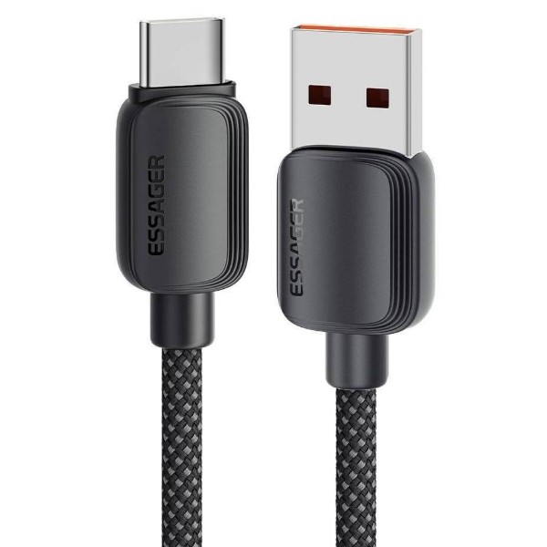 Фото - Кабель Essager Breeze USB Cable USB-A to Type C 3M Black 100W (EXC7A-WLC01-P) Фото - Кабель Essager Breeze USB Cable USB-A to Type C 3M Black 100W (EXC7A-WLC01-P)