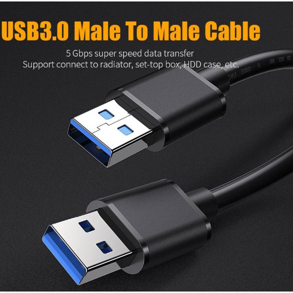 Фото - Кабель USB type A - USB type A Essager USB Extension Cable USB 3.0 Male to Male 5Gbps speed 2M Black (EXCAA-YTD01)