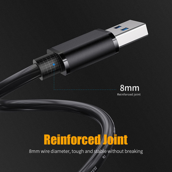 Фото - Кабель USB type A - USB type A Essager USB Extension USB 2.0 Male to Male 5Gbps speed 0.5m (EXCAA2-YTB01)