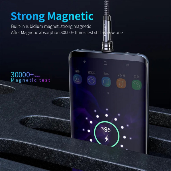 Фото - Кабель синхронізації даних Essager Victron 540 Rotate Magnetic USB TypeC 1m Black (EXCCXT-WC0G)