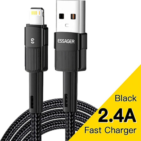Фото - Кабель синхронізації даних Essager Star 6A Lightning USB 2m Black (EXCL-XCA01)