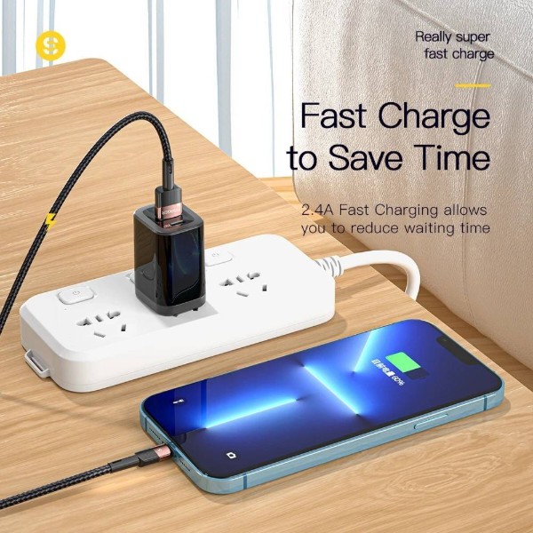 Фото - Кабель Essager Star 6A Lightning USB 1m Blue (EXCL-XC03)