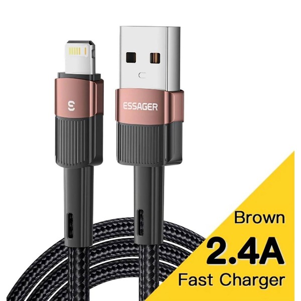 Фото - Кабель Essager Star 6A Lightning USB 1m Brown (EXCL-XC12)