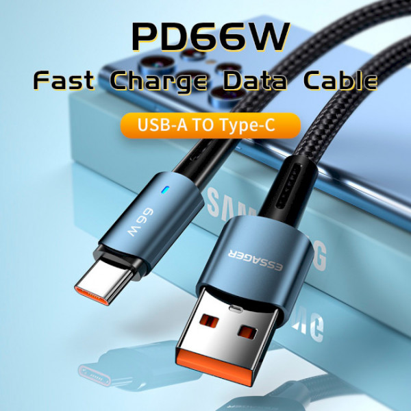 Фото - Кабель синхронізації даних Essager Sunset Type-C 6A USB 0.5m (EXCT-CGB01)