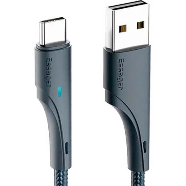 Фото - Кабель Essager Rousseau 3A Fast Charging USB Type C Cable 1m Black (EXCT-LS01)