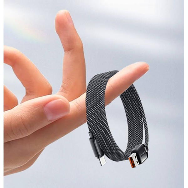 Фото - Кабель Essager Jelly Bean Type-A-Type-C 7A fully compatible magnetic data cable 1M Black (EXCT-TD01-P)