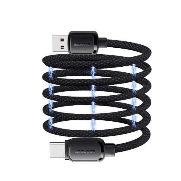 Фото - Кабель Essager Jelly Bean Type-A-Type-C 7A fully compatible magnetic data cable 1M Black (EXCT-TD01-P)