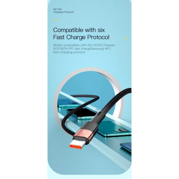 Фото - Кабель Essager Star 7A Type-C USB Cable 2m Black (EXCT-XCA01)