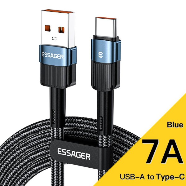 Фото - Кабель Essager Star 7A Type-C USB Cable 2m Blue (EXCT-XCA03)