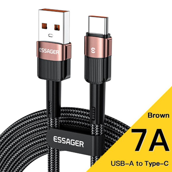 Фото - Кабель Essager Star 7A Type-C USB Cable 2m Brown (EXCT-XCA12)