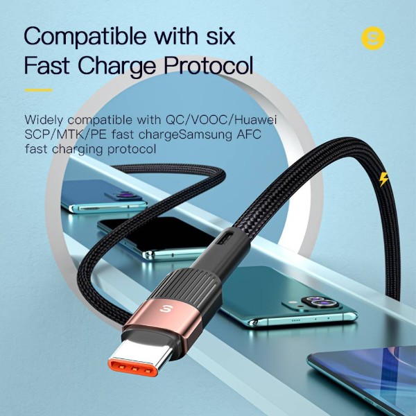 Фото - Кабель Essager Star 7A Type-C USB Cable 2m Brown (EXCT-XCA12)