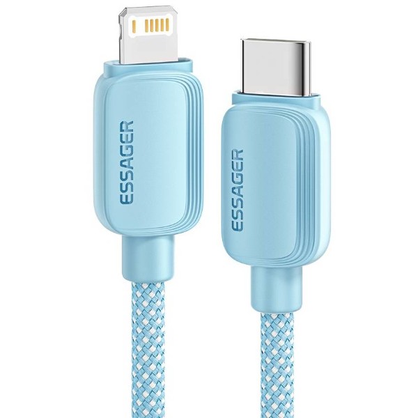 Фото - Кабель Essager Breeze USB Cable USB-C to Ligthning 1M Blue 20W (EXCTL-WL03-P)