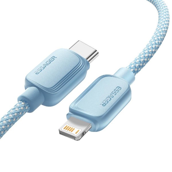 Фото - Кабель Essager Breeze USB Cable USB-C to Ligthning 1M Blue 20W (EXCTL-WL03-P)