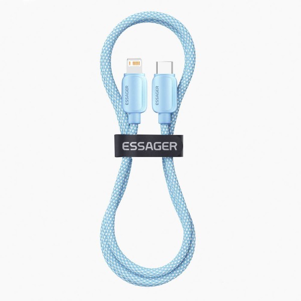 Фото - Кабель Essager Breeze USB Cable USB-C to Ligthning 1M Blue 20W (EXCTL-WL03-P)