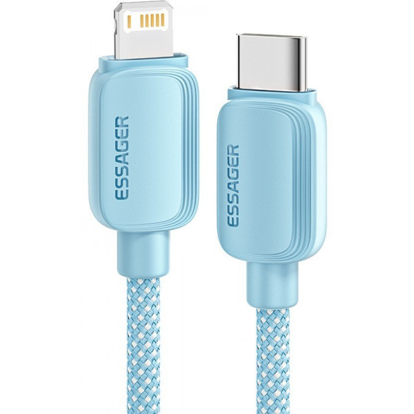 Фото - Кабель Essager Breeze USB Cable USB-C to Ligthning 2M Blue 20W (EXCTL-WLA03-P)