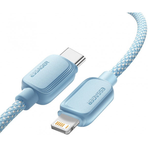 Фото - Кабель Essager Breeze USB Cable USB-C to Ligthning 2M Blue 20W (EXCTL-WLA03-P)