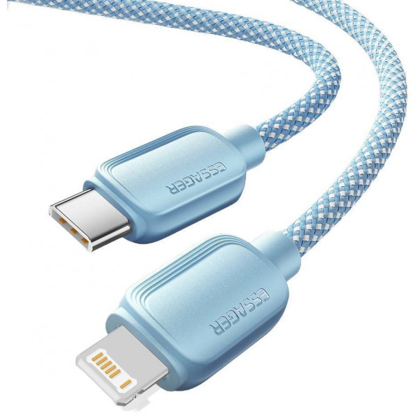 Фото - Кабель Essager Breeze USB Cable USB-C to Ligthning 2M Blue 20W (EXCTL-WLA03-P)