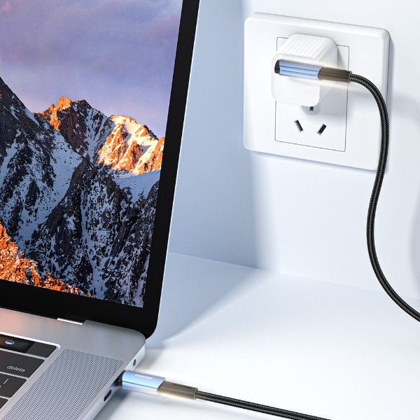 Фото - Кабель Essager Sunset Bend Type 100W Fast Charging Type-C to Type-C USB Cable 1M Black (EXCTT1-CGWT01)