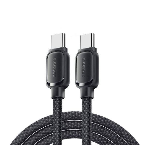 Фото - Кабель Essager Jelly Bean Type-C-Type-C 100W magnetic data cable 1M Black (EXCTT1-TD01-P)