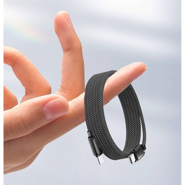 Фото - Кабель Essager Jelly Bean Type-C-Type-C 100W magnetic data cable 1M Black (EXCTT1-TD01-P)