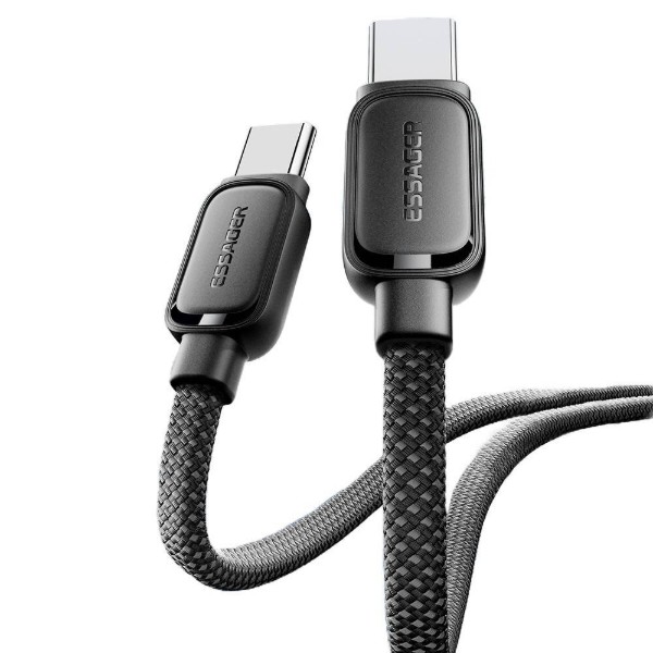 Фото - Кабель Essager Jelly Bean Type-C-Type-C 100W magnetic data cable 1M Black (EXCTT1-TD01-P)