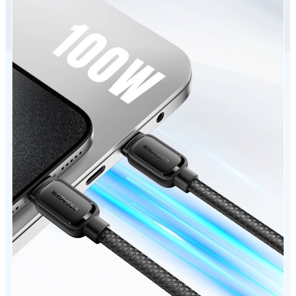 Фото - Кабель Essager Jelly Bean Type-C-Type-C 100W magnetic data cable 1M Black (EXCTT1-TD01-P)
