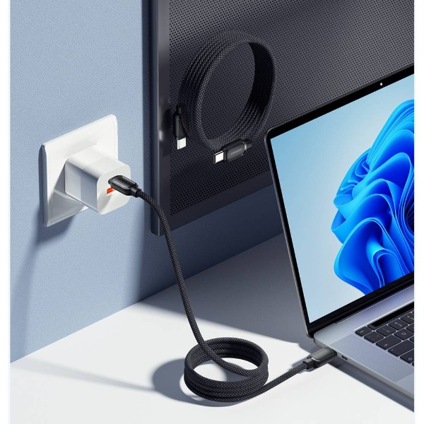 Фото - Кабель Essager Jelly Bean Type-C-Type-C 100W magnetic data cable 1M Black (EXCTT1-TD01-P)