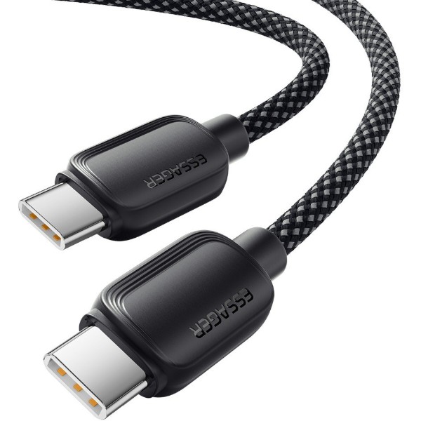 Фото - Кабель Essager Breeze USB Cable Type C to Type C 1M Black 100W (EXCTT1-WL01-P)
