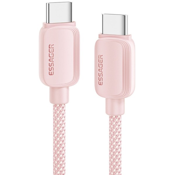 Фото - Кабель Essager Breeze USB Cable Type C to Type C 1M Pink 100W (EXCTT1-WL04-P)