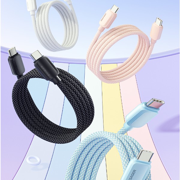 Фото - Кабель Essager Breeze USB Cable Type C to Type C 1M Pink 100W (EXCTT1-WL04-P)