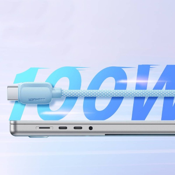 Фото - Кабель Essager Breeze USB Cable Type C to Type C 2M White 100W (EXCTT1-WLA02-P)