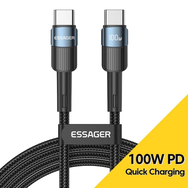 Фото - Кабель Essager Star 100W USB Charging Cable Type C to Type C 2m Blue (EXCTT1-XCA03)