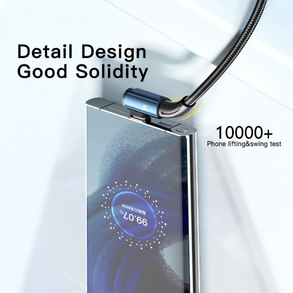 Фото - Кабель Essager Sunset Bend Type 7A cable USB A to Type C 3M Black 100W (EXCWT7A-CGC01-P)