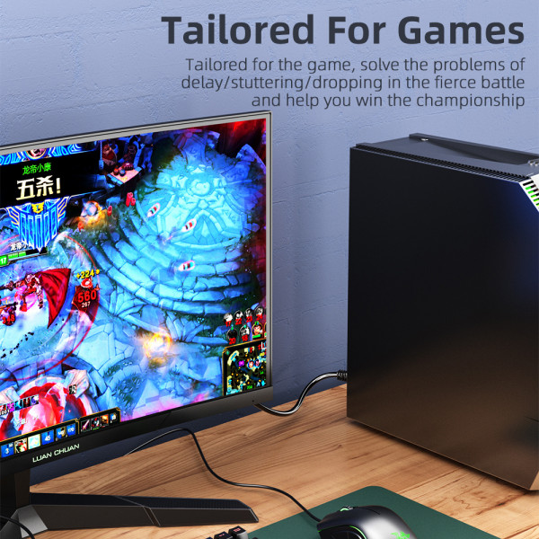 Фото - Кабель патч-корд Essager TopSpeed Cable Ethernet Cat6 RJ45 Splitter Network Round Cable 10m Black (EXCWXY-JSF01)