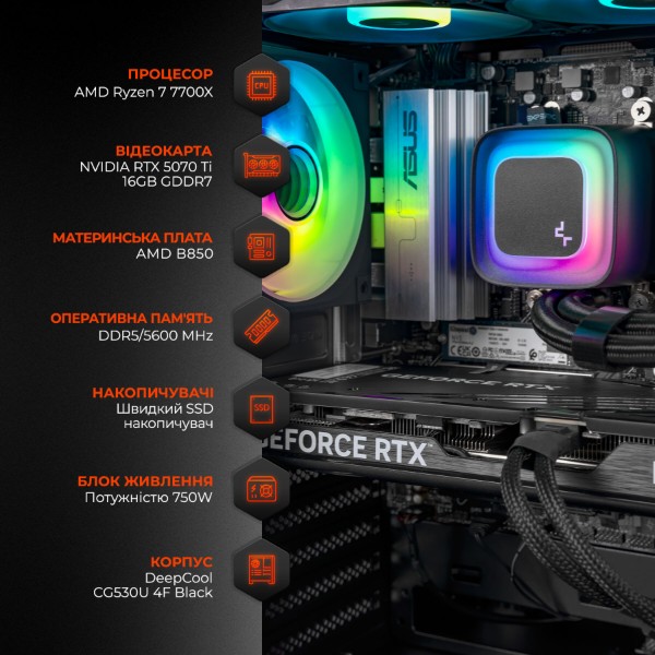 Фото - Системний блок Expert PC Ultimate (A7700X.64.S20.5070T.A7798)