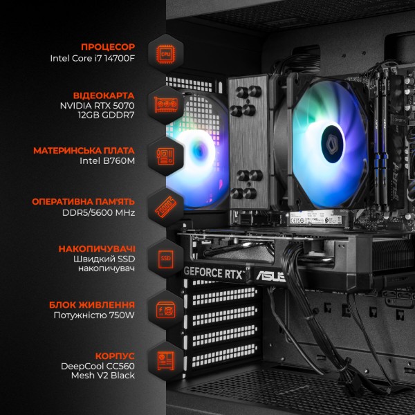 Фото - Системний блок Expert PC Ultimate (I14700F.16.S5.5070.A6823)