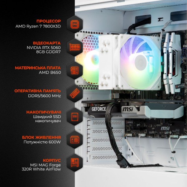 Фото - Системний блок Expert PC Ultimate (A7800X3D.16.S20.5060.A7624)