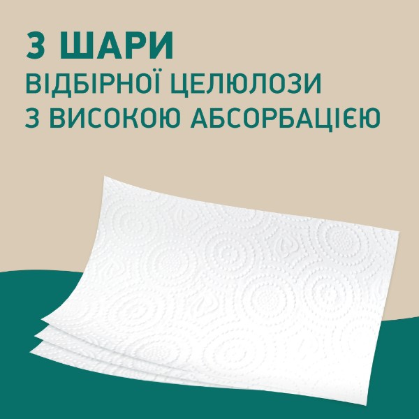 Фото - Рушники паперові Сніжна панда EXTRA CARE 3 шари 2 шт. (4820183971517)
