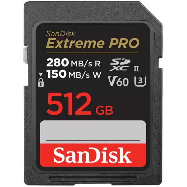 Фото - Карта пам'яті SanDisk Extreme PRO 512GB V60 UHS-II SD cards (SDSDXEP-512G-GN4IN)