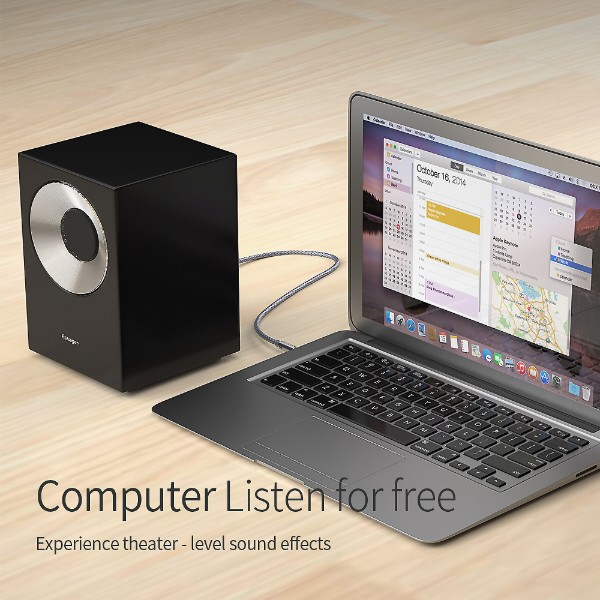 Фото - Кабель 3.5 мм -3.5 мм Essager Monster Aux Cable Speaker Wire 3.5mm to Jack 3.5 mm 2M Gray (EYP35-DYA0G)