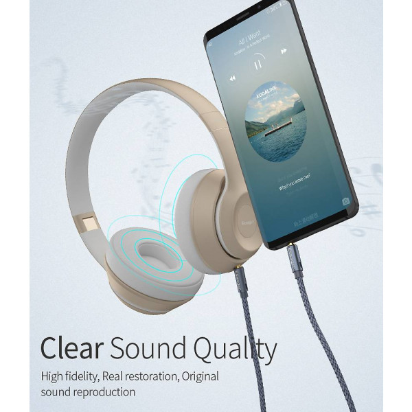 Фото - Кабель 3.5 мм -3.5 мм Essager Monster Aux Cable Speaker Wire 3.5mm Jack Audio Cable For Car Headphone Adapter Male Jack to Jack 3.5 mm 0.5m Blue (EYP35-DYB0G)