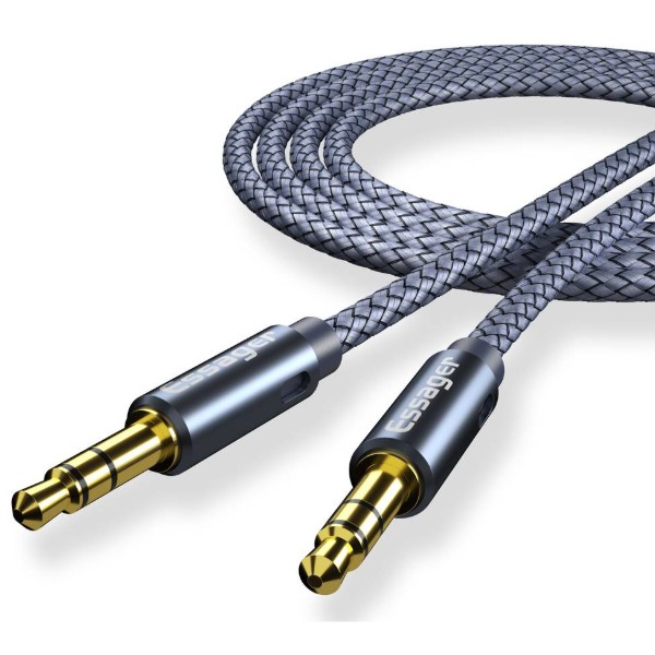 Фото - Кабель 3.5 мм -3.5 мм Essager Monster Aux Cable Speaker Wire 3.5mm to Jack 3.5 mm 3M Gray (EYP35-DYC0G)