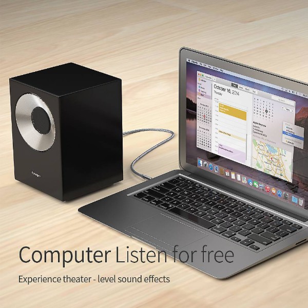 Фото - Кабель 3.5 мм -3.5 мм Essager Monster Aux Cable Speaker Wire 3.5mm to Jack 3.5 mm 3M Gray (EYP35-DYC0G)