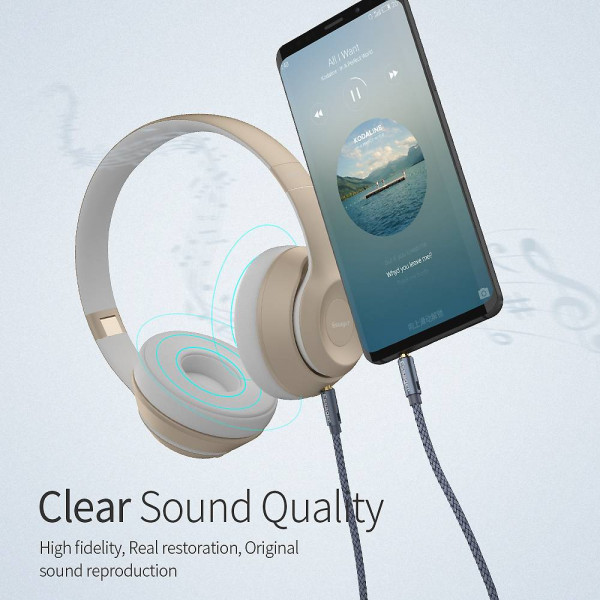 Фото - Кабель 3.5 мм -3.5 мм Essager Monster Aux Cable Speaker Wire 3.5mm to Jack 3.5 mm 5M Gray (EYP35-DYD0G)