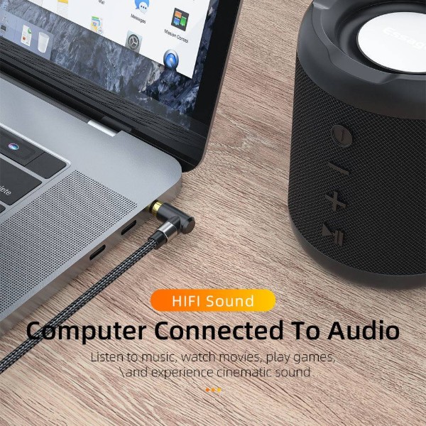 Фото - Кабель 3.5 мм -3.5 мм Essager AUX Cable 3.5mm Jack Audio Cable 3.5 mm Jack Hifi Aux 1.5m (EYP35-WTA01)