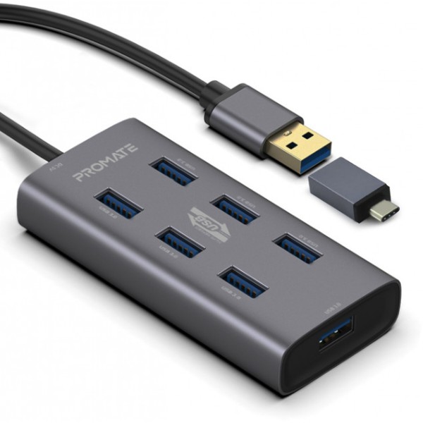 Фото - Хаб USB Promate EZHub-7 Grey