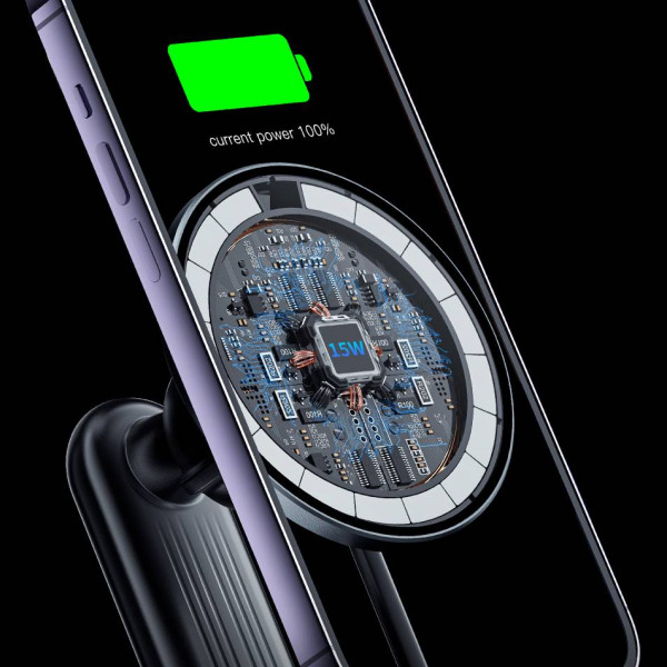 Фото - Автодержатель с беспроводной зарядкой Essager Arpege 15W Magnetic Wirless Car Charger with Phone Holder Function Black (EZJCX-GY01B-Z)