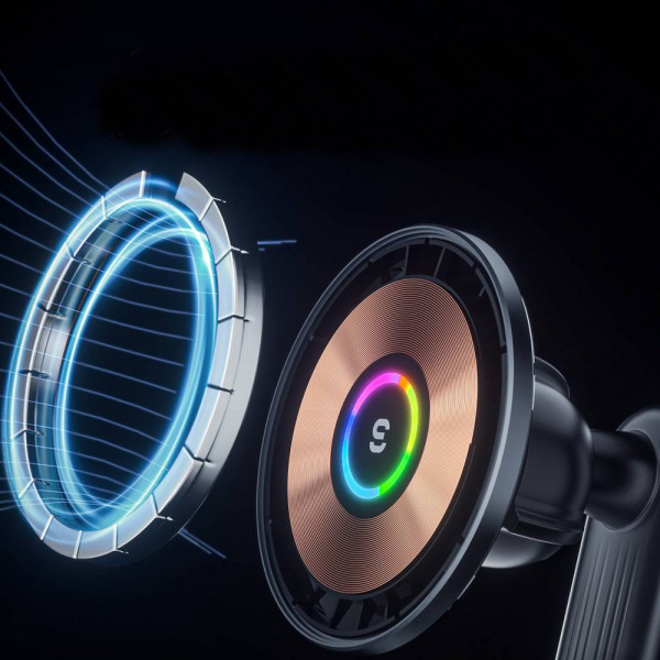 Фото - Автодержатель с беспроводной зарядкой Essager Arpege 15W Magnetic Wirless Car Charger with Phone Holder Function Black (EZJCX-GY01B-Z)