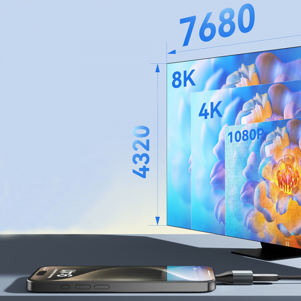 Фото - Перехідник Essager HDMI to Type-C (EZJHD60-MJ0G-P)